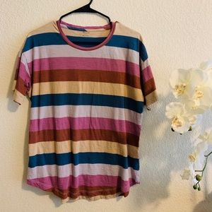 Madewell striped scoop neck T-shirt size large